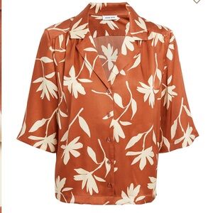 ANINE BING Silk Row Shirt NWT